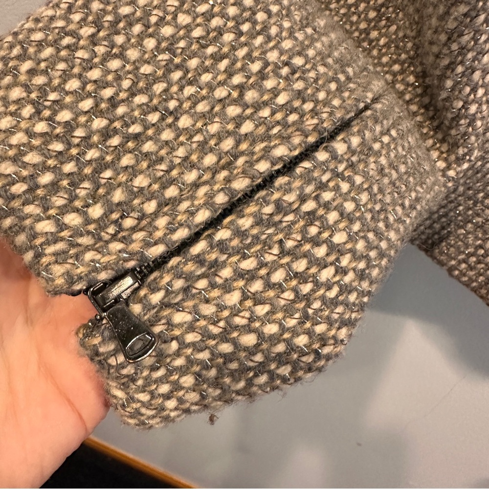 Talbots Gray Tweed Women's Full Zip Blazer - Picture 11 of 14